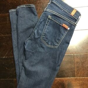 7 For All Mankind Comfy Skinny Blue Jeans Size 27